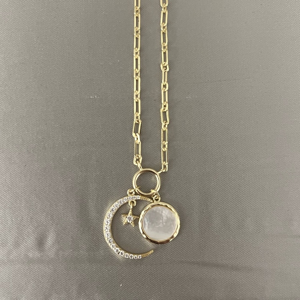 As New- Sterling Silver Gold Platted Necklace